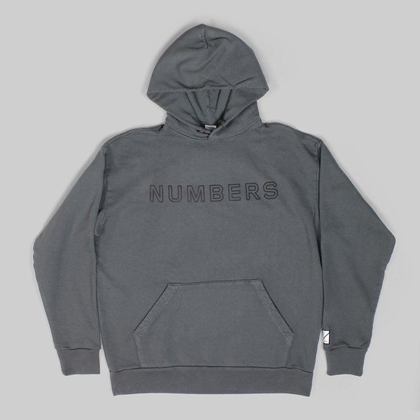 NUMBERS OUTLINE PO HOOD CHARCOAL 