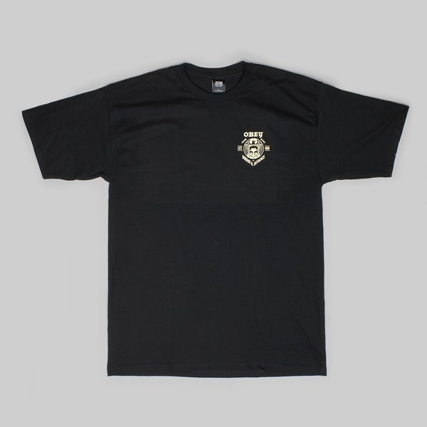 OBEY DISSENT & DEFIANCE EAGLE SS TEE BLACK 
