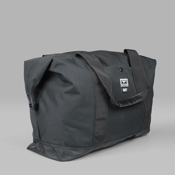 OBEY DROP OUT WEEKENDED DUFFLE BAG BLACK 