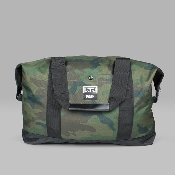 OBEY DROP OUT WEEKENDED DUFFLE BAG FIELD CAMO 