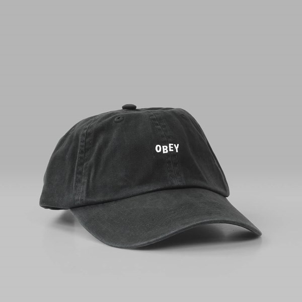 OBEY JUMBLE BAR HAT II 6 PANEL HAT BLACK 