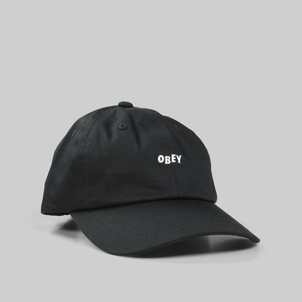 OBEY JUMBLE BAR III 6 PANEL CAP BLACK | Obey Caps