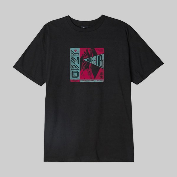 OBEY LIES AND NOISE TEE BLACK 