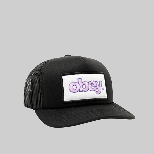 OBEY MARKED TRUCKER CAP BLACK 