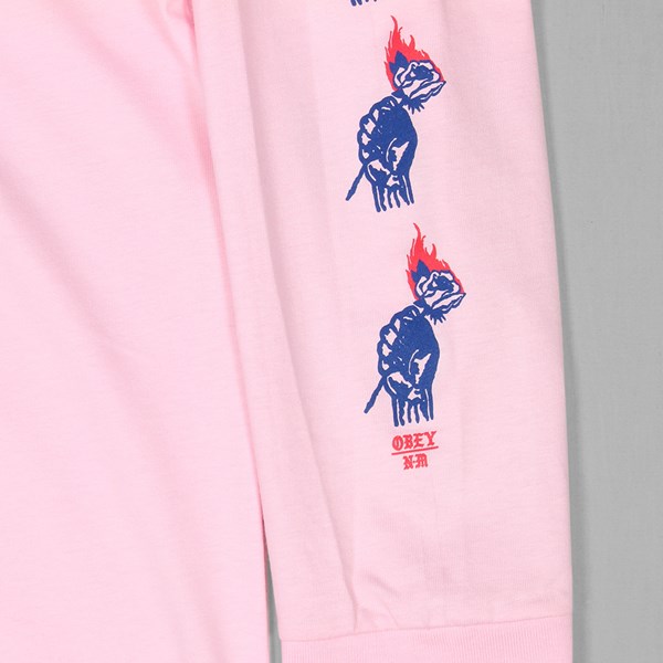 OBEY PASSION LONG SLEEVE TEE PINK 