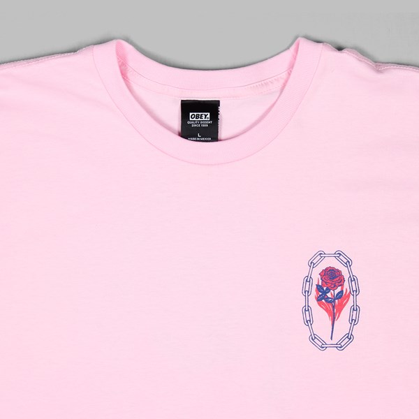 OBEY ROSETTE SHORT SLEEVE TEE PINK 