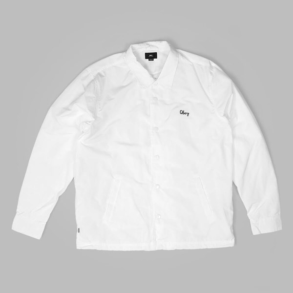 OBEY TITLE COACHES JACKET WHITE | Obey Jackets