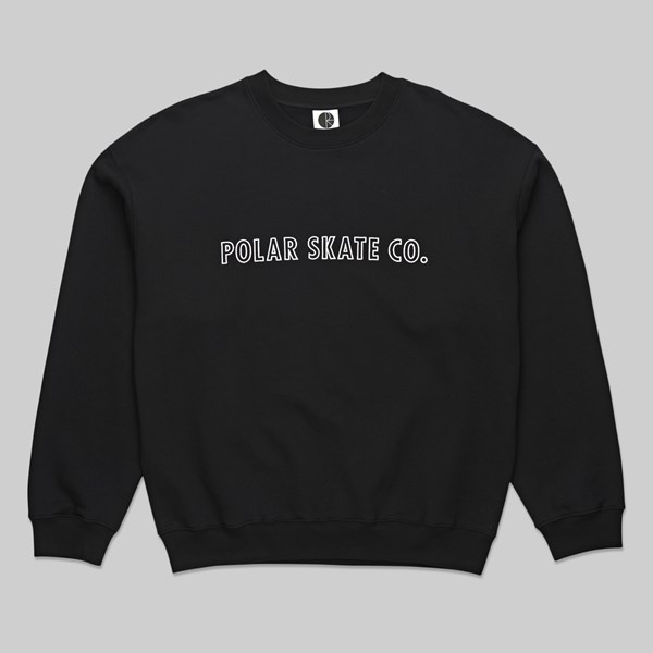 POLAR SKATE CO. OUTLINE CREW BLACK 