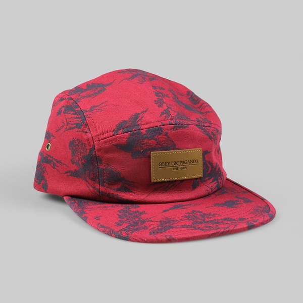 Obey Ace 5 Panel Cap Burgundy | Obey Caps