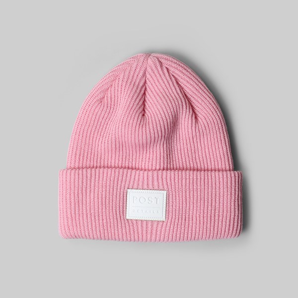 POST DETAILS CLASSIC LOGO BEANIE PINK 
