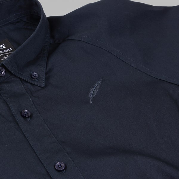 PUBLISH MARVIN OXFORD LS WOVEN SHIRT NAVY 