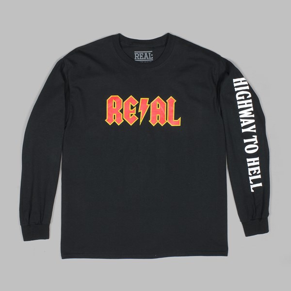 REAL DEEDS 'HIGHWAY TO HELL' LS T-SHIRT BLACK 