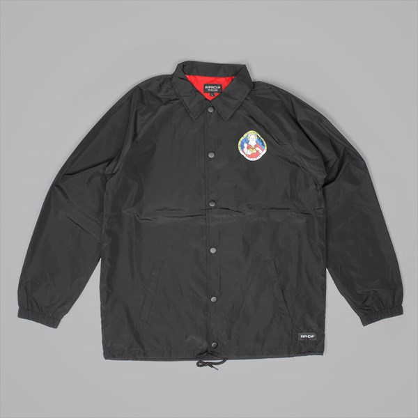 RIP N DIP STAINED GLASS COACH JACKET BLACK  