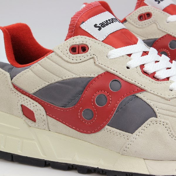 SAUCONY SHADOW 5000 VINTAGE OFF WHITE GREY RED 