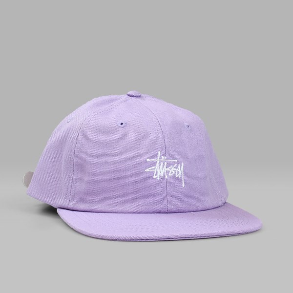 STUSSY SMOOTH STOCK CANVAS CAP LAVENDER 