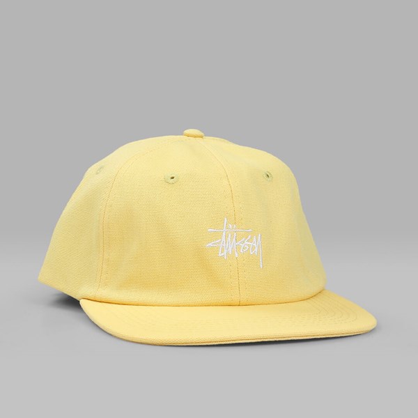 STUSSY SMOOTH STOCK CANVAS CAP YELLOW 