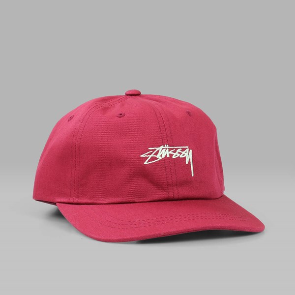 STUSSY SMOOTH STOCK LOW CAP RED 