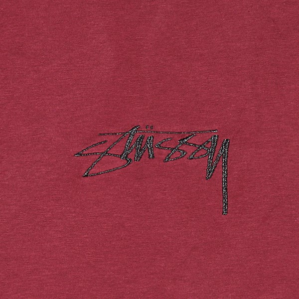 STUSSY SMOOTH STOCK SS T-SHIRT WINE 