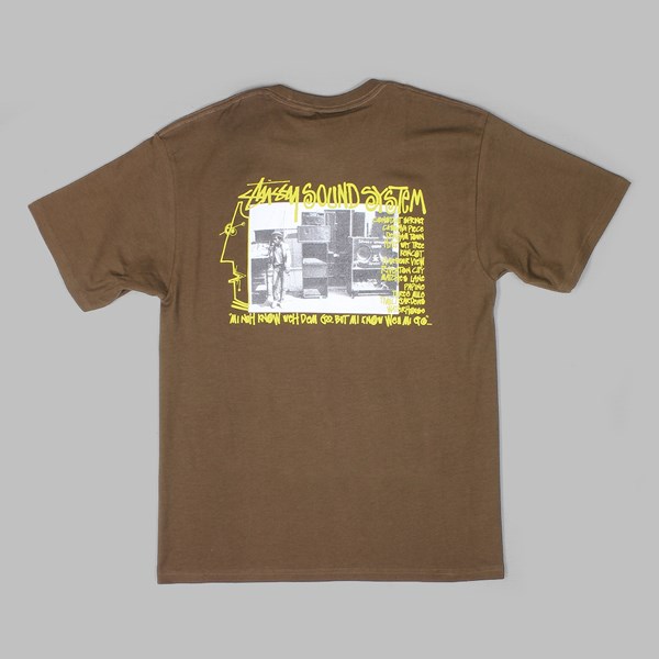 STUSSY SOUNDS SYSTEM SS T-SHIRT CHOCOLATE 