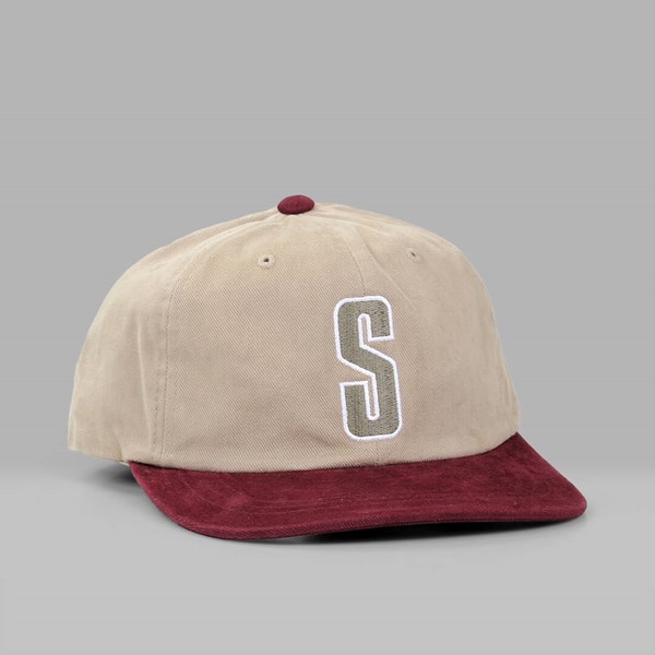 STUSSY VINTAGE S LOGO STRAPBACK CAP TAN