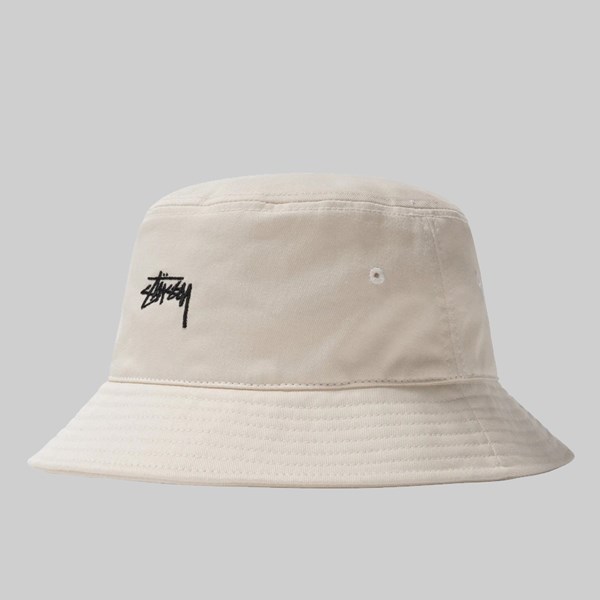 STUSSY STOCK BUCKET HAT NATURAL 