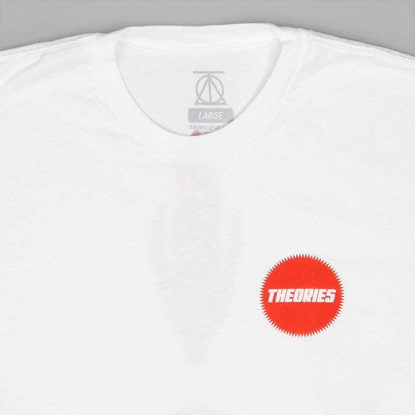 THEORIES RED CUBE TEE WHITE 
