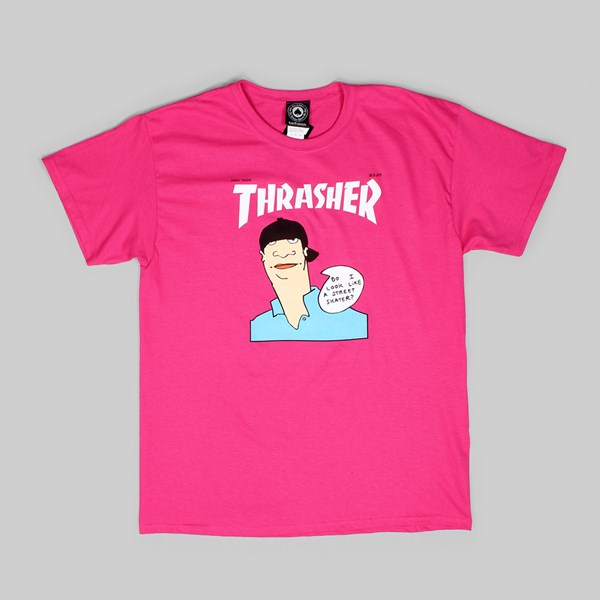 THRASHER GONZ COVER SS T-SHIRT PINK 