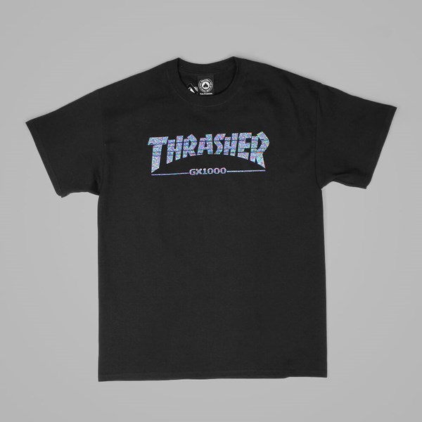 THRASHER MAG X GX1000 TEE BLACK 