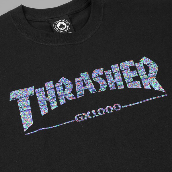 THRASHER MAG X GX1000 TEE BLACK 