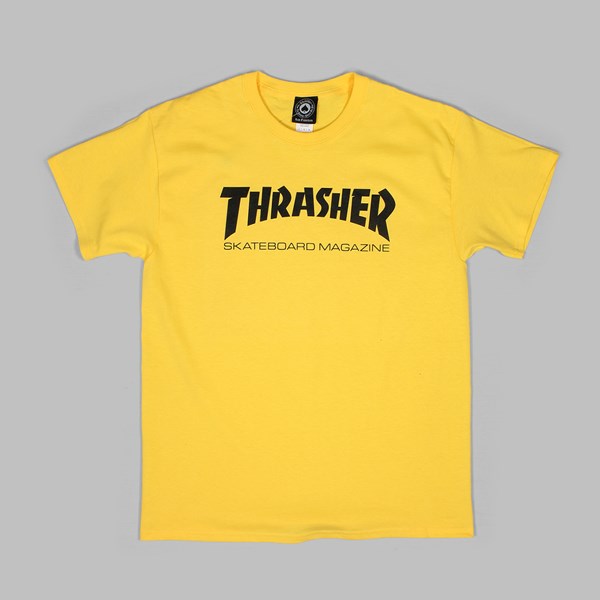THRASHER SKATE MAG LOGO SS T-SHIRT YELLOW | THRASHER Tees