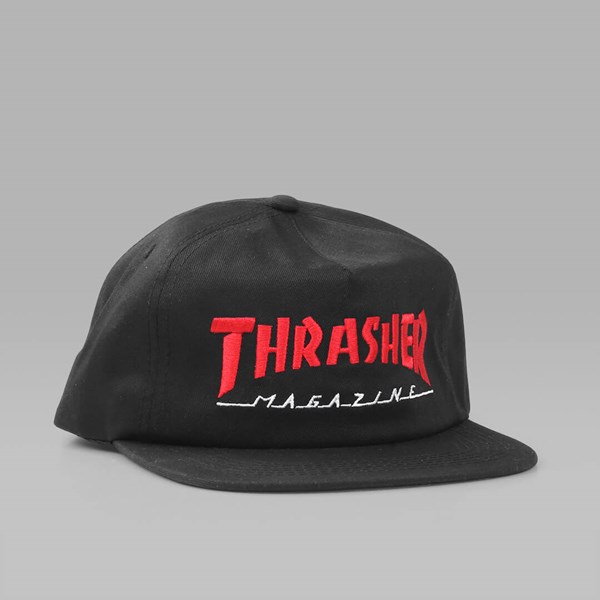 THRASHER TWO TONE MAGAZINE CAP BLACK RED 