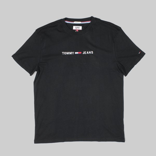 TOMMY JEANS SMALL TEXT SS T-SHIRT BLACK 