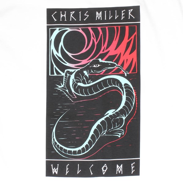WELCOME MILLIZARD TEE WHITE TEAL RED 