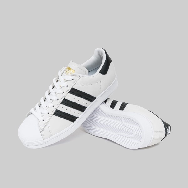 Adidas Superstar White Black White Gold Met Adidas Skateboarding Footwear