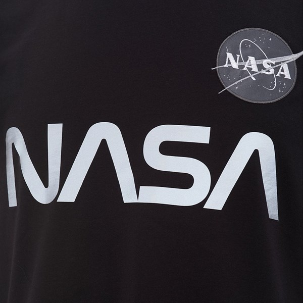 ALPHA INDUSTRIES NASA REFLECTIVE T-SHIRT BLACK 