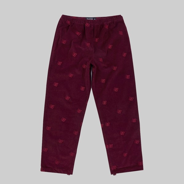 BRONZE 56K ALLOVER EMBROIDERED PANT MAROON 