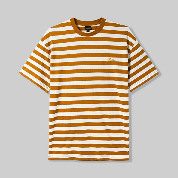 BUTTER GOODS HUME STRIPE T-SHIRT BROWN 