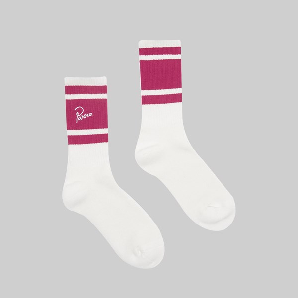 BY PARRA 2 TONE CREW SOCKS PINK 