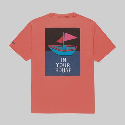 BY PARRA PAPER BOAT HOUSE TEE MINERAL RED 