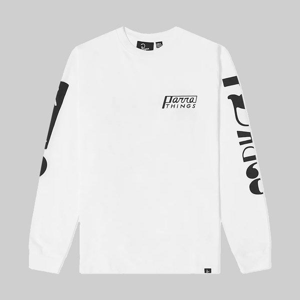 BY PARRA THINGS LONG SLEEVE TEE WHITE 