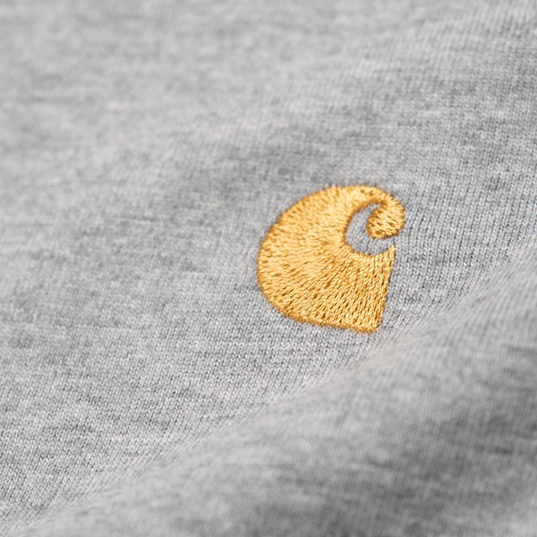 CARHARTT SS CHASE T-SHIRT GREY HEATHER GOLD 