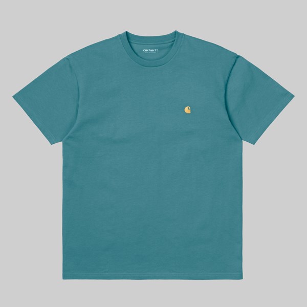 CARHARTT WIP SS CHASE T-SHIRT HYDRO GOLD  