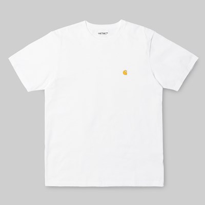 CARHARTT WIP SS CHASE T-SHIRT WHITE GOLD 