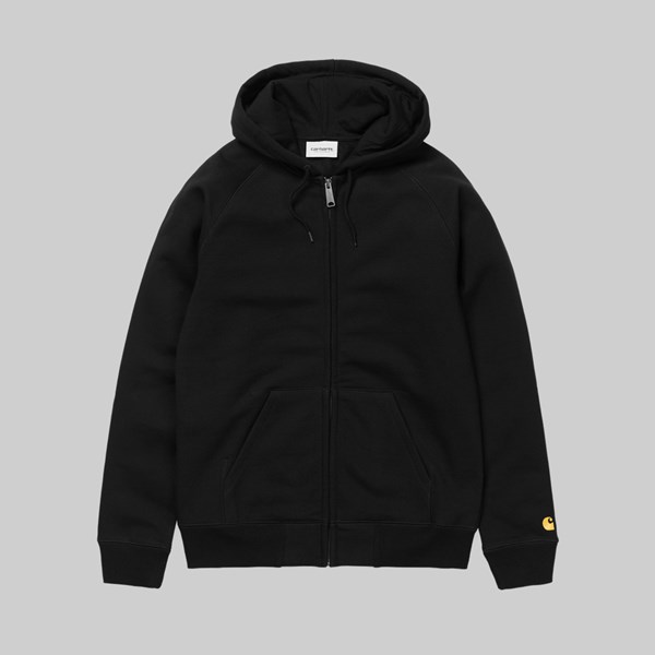 CARHARTT WIP HOODED CHASE JACKET BLACK GOLD 