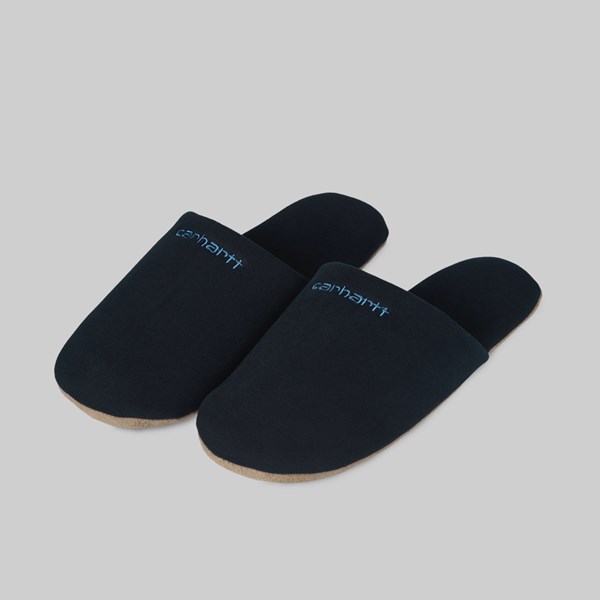CARHARTT WIP SCRIPT EMBROIDERY SLIPPERS ASTRO ICE 