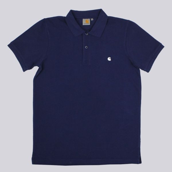 Carhartt Slim Fit Polo Shirt Metro Blue White | Carhartt Tees
