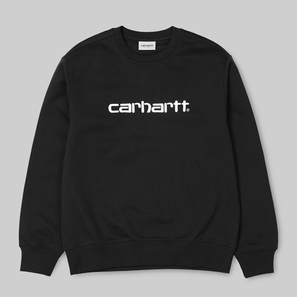 CARHARTT WIP CREW SWEAT BLACK WHITE  
