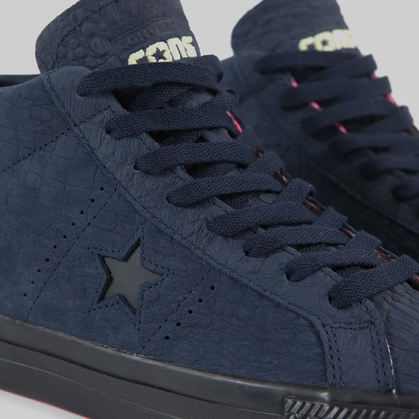 CONVERSE ONE STAR MID HEART OF THE CITY OBSIDIAN HYPER PINK 