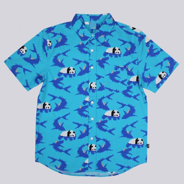 Enjoi Shark Short Sleeve Shirt Blue