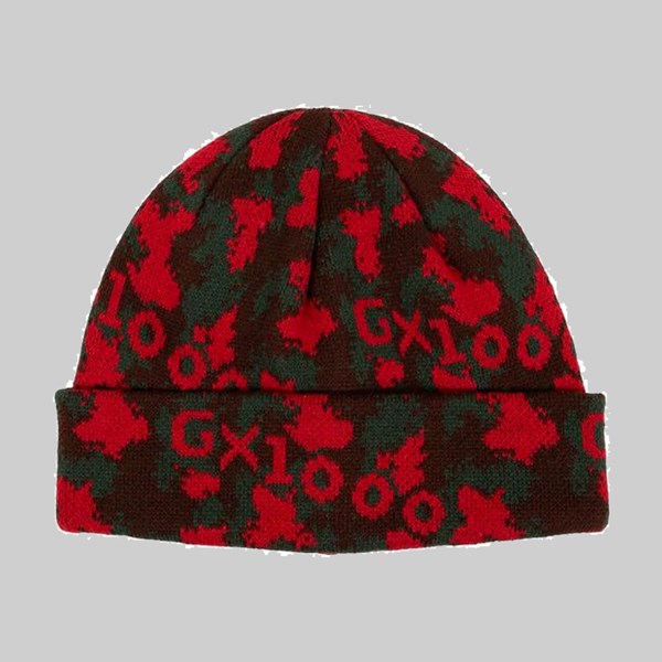 GX1000 TRENCHED CAMO BEANIE RED 
